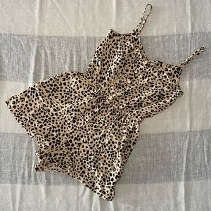 Cheetah Print Romper